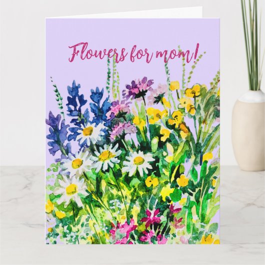 Bloemen voor de beste moeder! kaart (Voorkant)