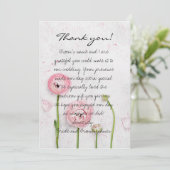 Bloemen voor de bruidsende bruiloft Hartelijk dank Kaart (Staand voorkant)