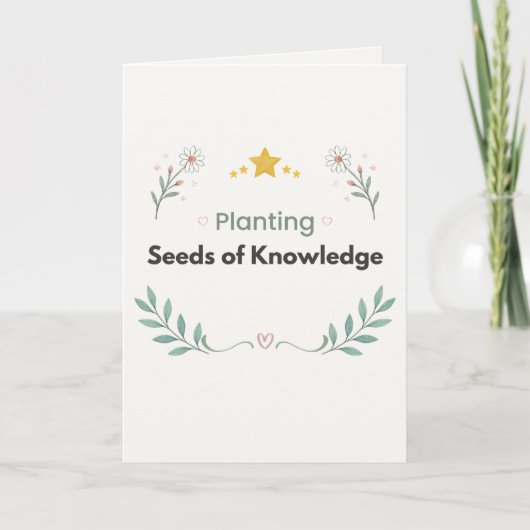 Bloemen voor de Kennisleraar Kaart (Voorkant)