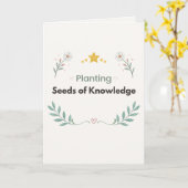Bloemen voor de Kennisleraar Kaart (Gele Bloem)