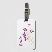 Bloemen voor de Paarse bride kunst Bagagelabel (Voorkant (verticaal))