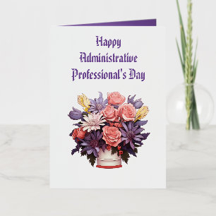 Bloemen voor Elegante Administratieve Professional Folie Wenskaart
