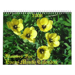 Bloemen voor, elke maandkalender, 2008 kalender