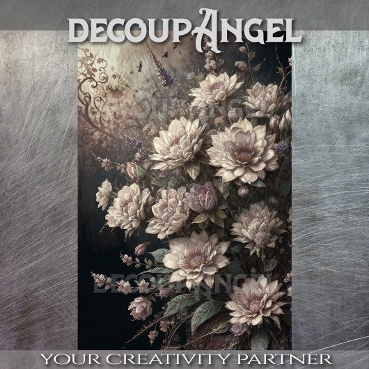 Bloemen voor Gotische Engelen #5 - Decoupage - Tissuepapier