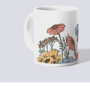 BLOEMEN VOOR GRAMMY Blues / Yellows Personaliseer Koffiemok