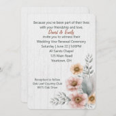 Bloemen voor het hernieuwen van geloften op hout kaart (Voorkant / Achterkant)