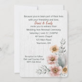 Bloemen voor het hernieuwen van geloften op hout kaart (Voorkant)