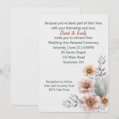 Bloemen voor het hernieuwen van geloften op wit kaart (Voorkant / Achterkant)