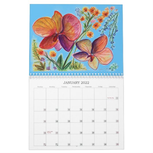 Bloemen voor het Jaar Kalender (Jan 2022)