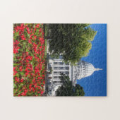 Bloemen voor het parlementsgebouw van de staat legpuzzel (Horizontaal)