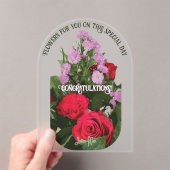 Bloemen voor jou - Celebration Kaart Acryl Uitnodigingen (Insitu (Draagbaar))