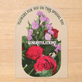 Bloemen voor jou - Celebration Kaart Acryl Uitnodigingen (Voorkant)