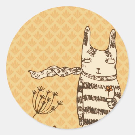 Bloemen voor jou ronde sticker (Voorkant)