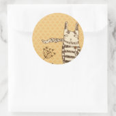 Bloemen voor jou ronde sticker (Tas)