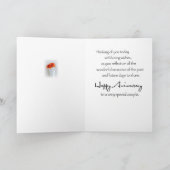 Bloemen voor jubileum in een rij kaart (Binnen)