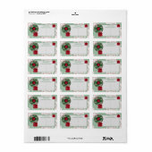 Bloemen voor Kerstmis Etiket (Full Sheet)