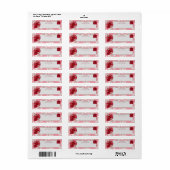 Bloemen voor Kerstmis Etiket (Full Sheet)