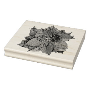 Bloemen voor Kerstmis Rubberstempel