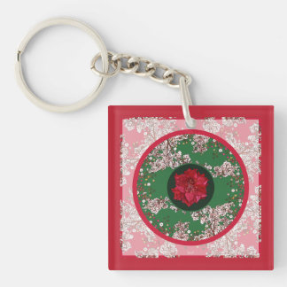 Bloemen voor Kerstmis Sleutelhanger