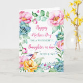 Bloemen voor Kolibries Schoondochter Moederdag Kaart (Gele Bloem)