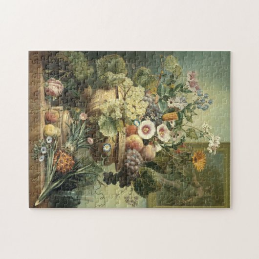 Bloemen voor  middeleeuwse kunst legpuzzel (Horizontaal)
