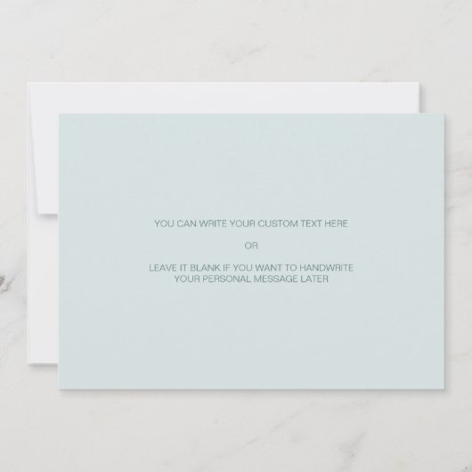 Bloemen voor mijn bruid op onze trouwdag kaart (Achterkant)