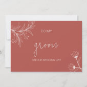 Bloemen voor mijn bruidegom op onze trouwdag kaart (Voorkant)