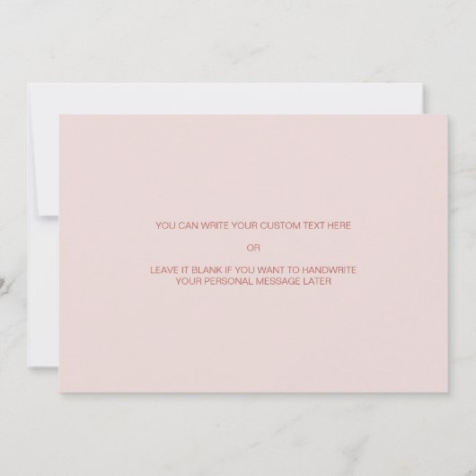 Bloemen voor mijn bruidegom op onze trouwdag kaart (Achterkant)