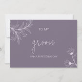 Bloemen voor mijn bruidegom op onze trouwdag kaart (Voorkant)