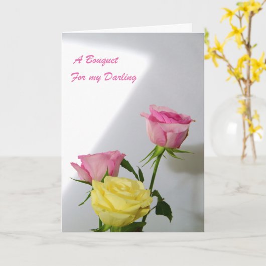 Bloemen voor mijn duister. kaart (Gele Bloem)