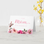 Bloemen voor mijn moeder op mijn trouwdag Kaart (Gele Bloem)