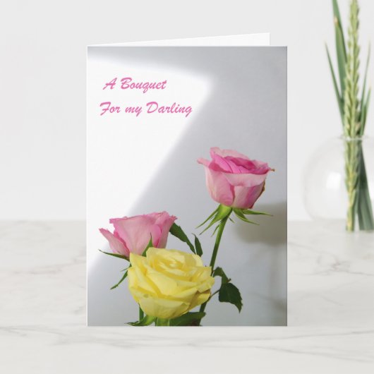 Bloemen voor mijn schat. kaart (Voorkant)