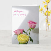 Bloemen voor mijn schat. kaart (Gele Bloem)