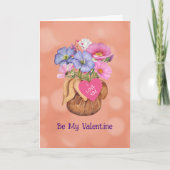 Bloemen voor mijn Valentijn 13 x 18 cm kaart (Voorkant)