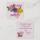 Bloemen voor Moederdag Notitiekaartje (Voorkant / Achterkant)