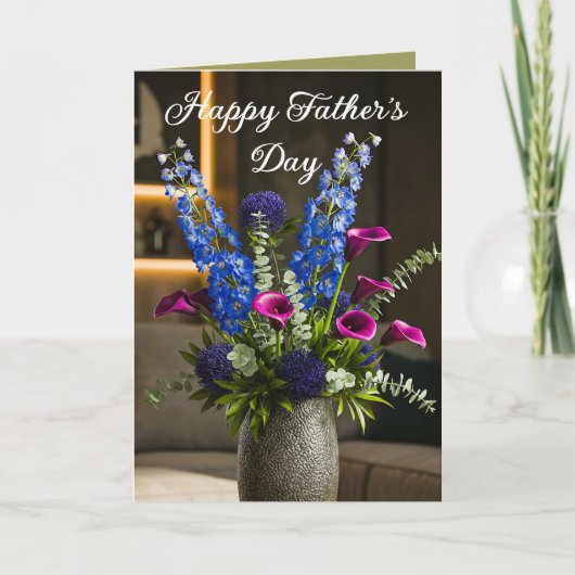 Bloemen voor papa (1) feestdagen kaart (Voorkant)