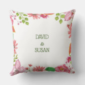 Bloemen voor religieuze 50e trouwdag kussen (Achterkant)