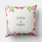 Bloemen voor religieuze 55e trouwdag kussen (Achterkant)