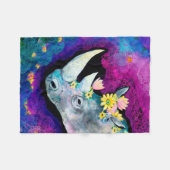 Bloemen voor Rhino Fleece Deken (Voorkant (Horizontaal))