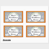 Bloemen voor sierdoeleinden en buds Honey Jar Rechthoekige Sticker (Vel)