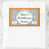 Bloemen voor sierdoeleinden en buds Honey Jar Rechthoekige Sticker (Tas)