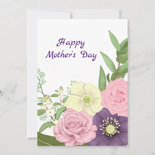 Bloemen voor u Flat Holiday Kaart (Voorkant)