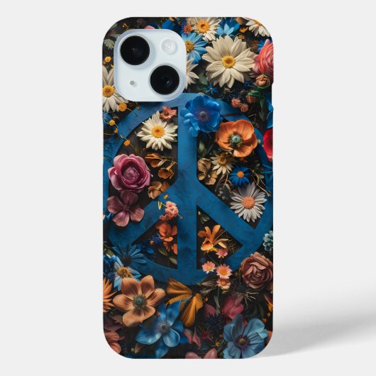 Bloemen Vrede Teken Telefoonhoes Case-Mate iPhone Case (Achterkant)