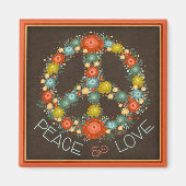 Bloemen Vredesbord Liefde Inspirivity Magneet (Voorkant)