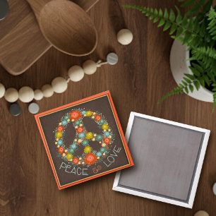 Bloemen Vredesbord Liefde Inspirivity Magneet