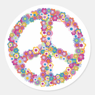 Bloemen Vredesbord Stickers