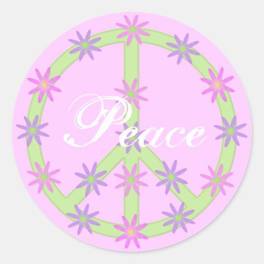 Bloemen Vredesbord Stickers (Voorkant)
