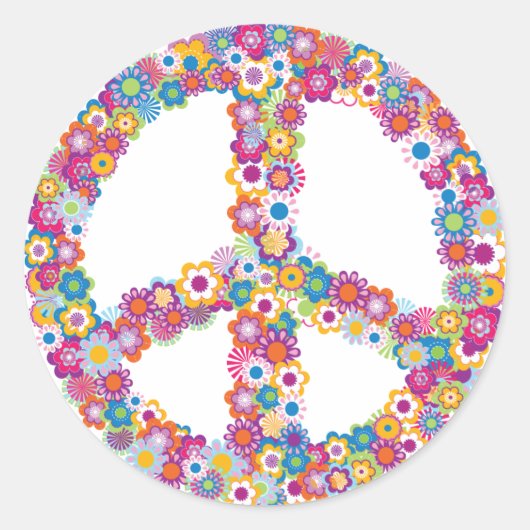 Bloemen Vredesbord Stickers (Voorkant)