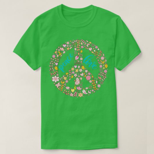 Bloemen Vredesbord T-shirt (Design voorkant)