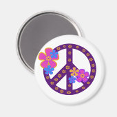 Bloemen Vredessymbool Magneet (Voorkant / Achterkant)